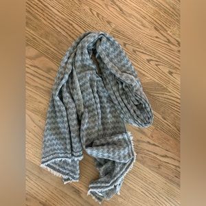 COPY - Grey patterned cashmere blanket scarf/wrap